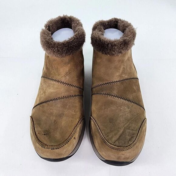 Abeo Aberdeen Paw Women's Shoes Brown US 8.5 M Slip On Fur Trim Zip Ankle Boots - Picture 4 of 11